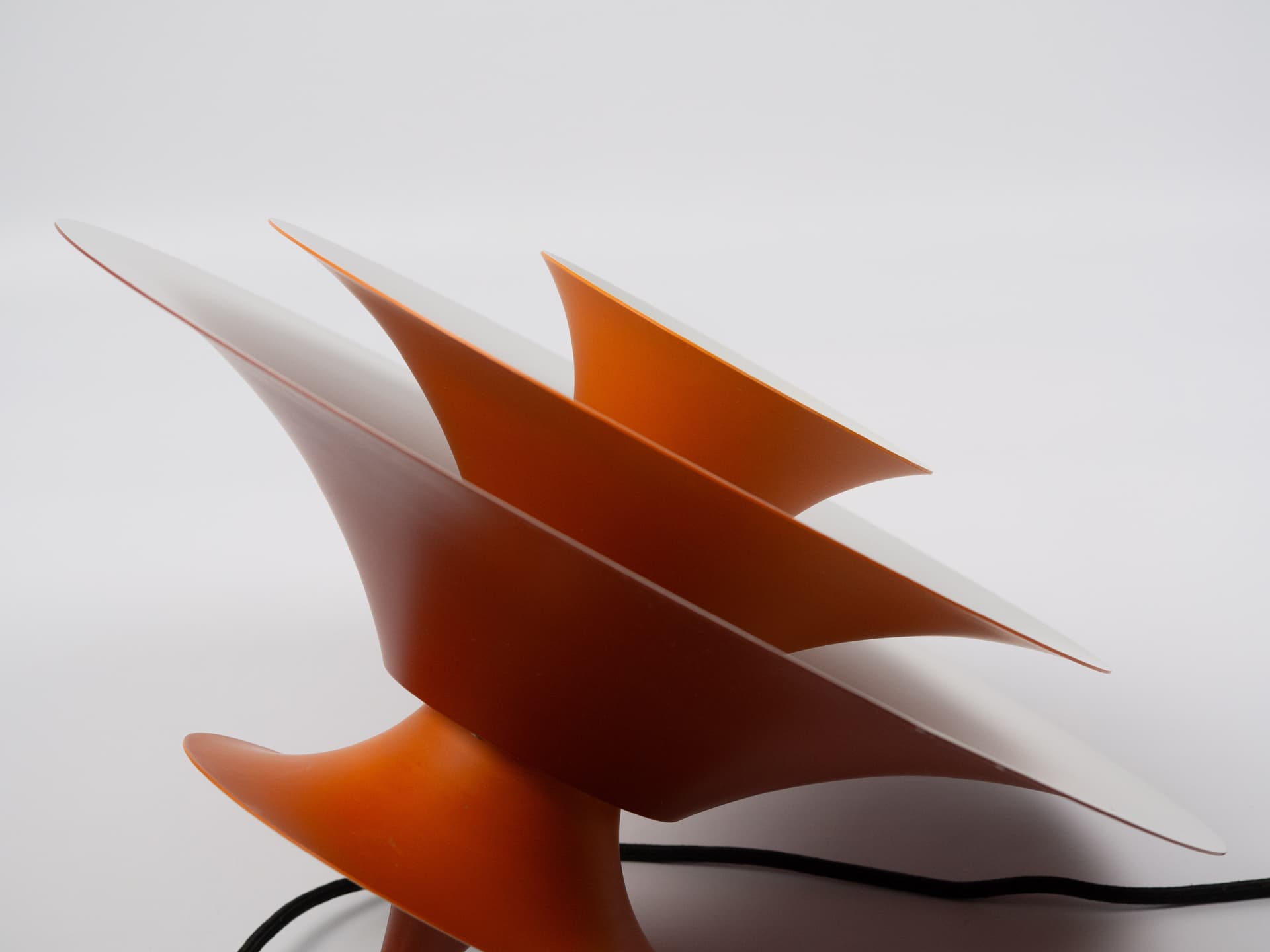 Lampa wisząca Radius, czerwony, aluminium, proj. E. Balslev, Fog & Mørup, Dania, lata 70. - 402717