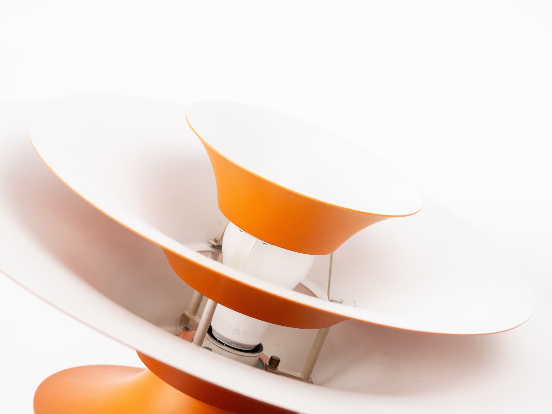 Lampa wisząca Radius, czerwony, aluminium, proj. E. Balslev, Fog & Mørup, Dania, lata 70. - 402715