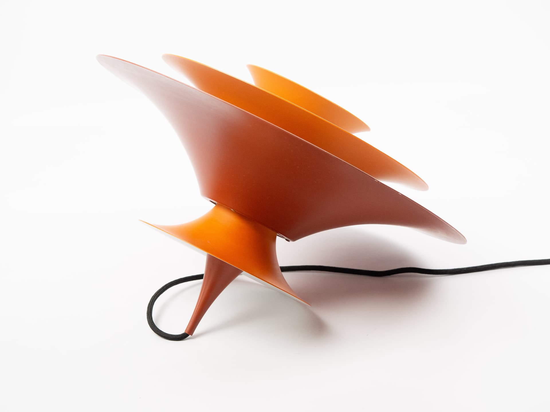 Lampa wisząca Radius, czerwony, aluminium, proj. E. Balslev, Fog & Mørup, Dania, lata 70. - 402714
