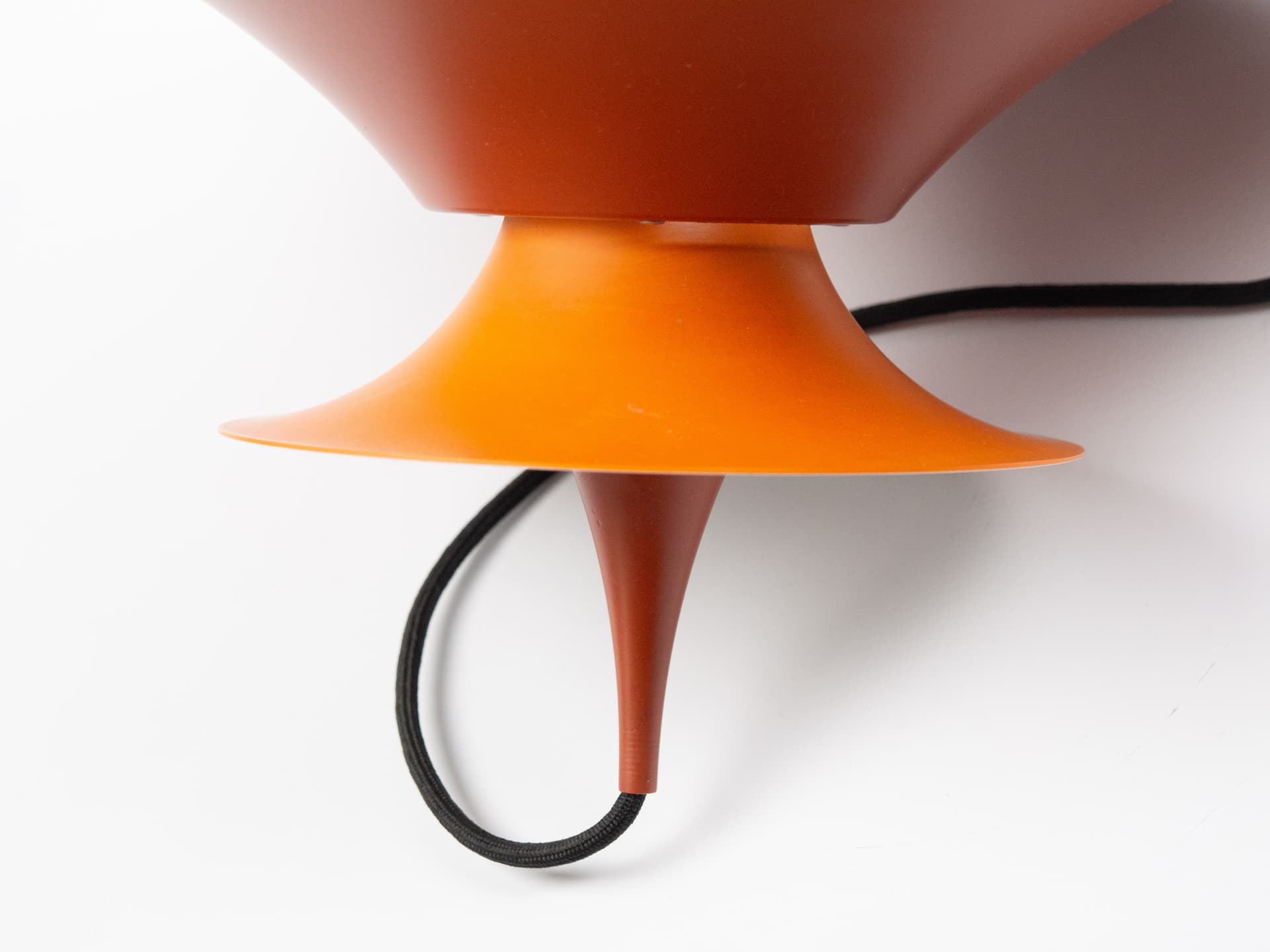 Lampa wisząca Radius, czerwony, aluminium, proj. E. Balslev, Fog & Mørup, Dania, lata 70. - 402718