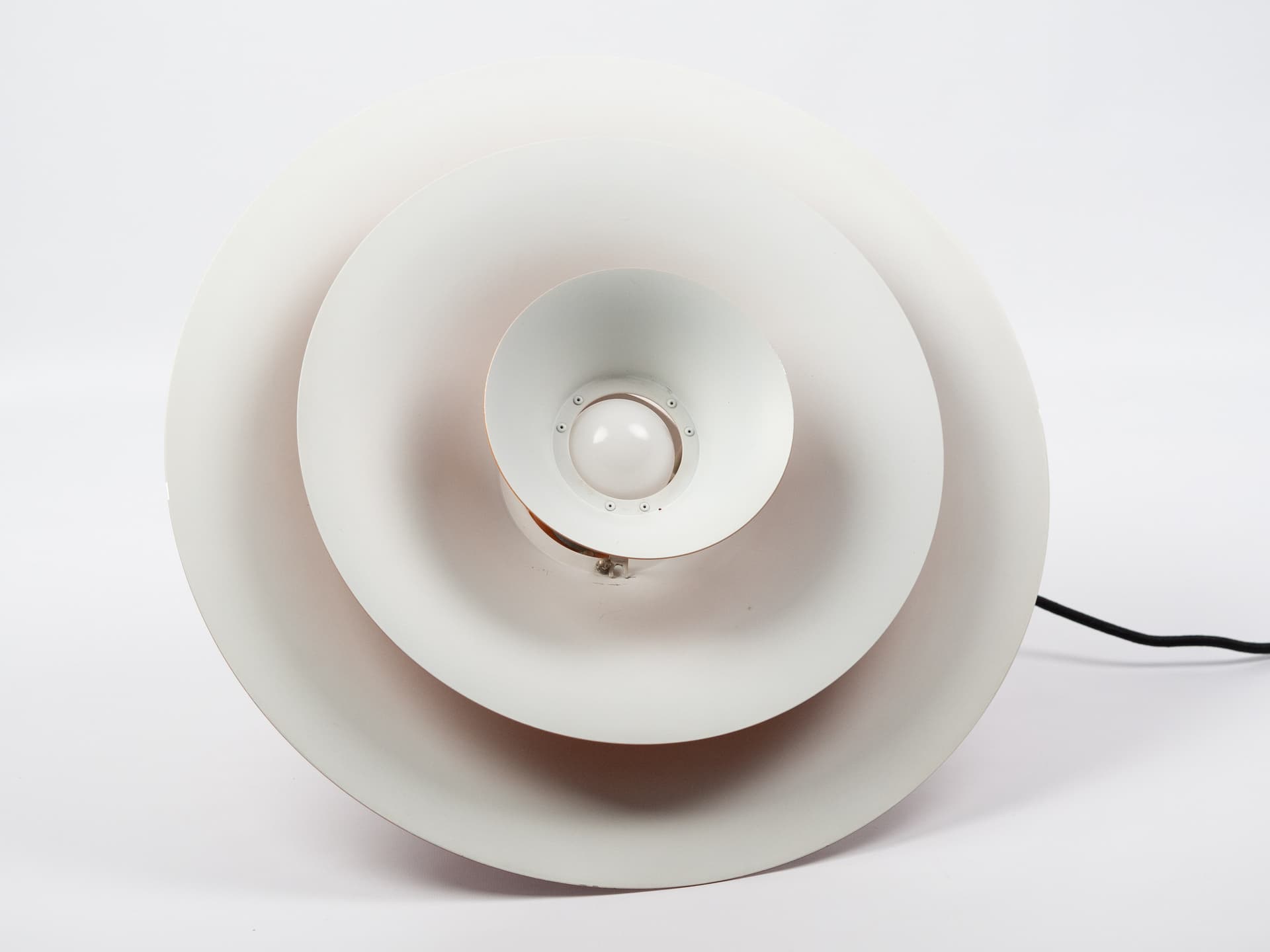 Lampa wisząca Radius, czerwony, aluminium, proj. E. Balslev, Fog & Mørup, Dania, lata 70. - 402711