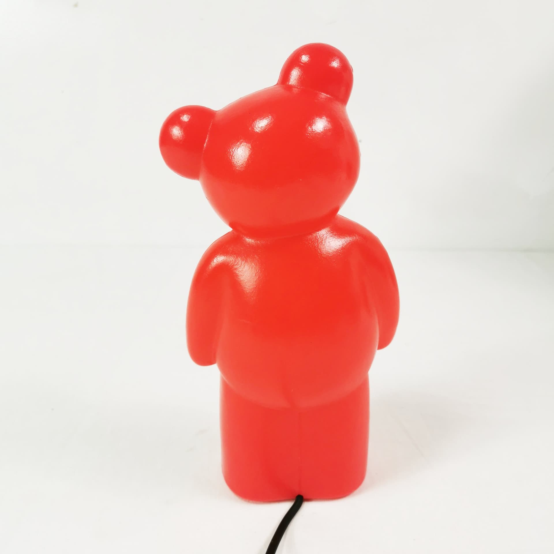 Lampka stołowa Miś, czerwony, plastik, Niemcy, lata 90. - 402755