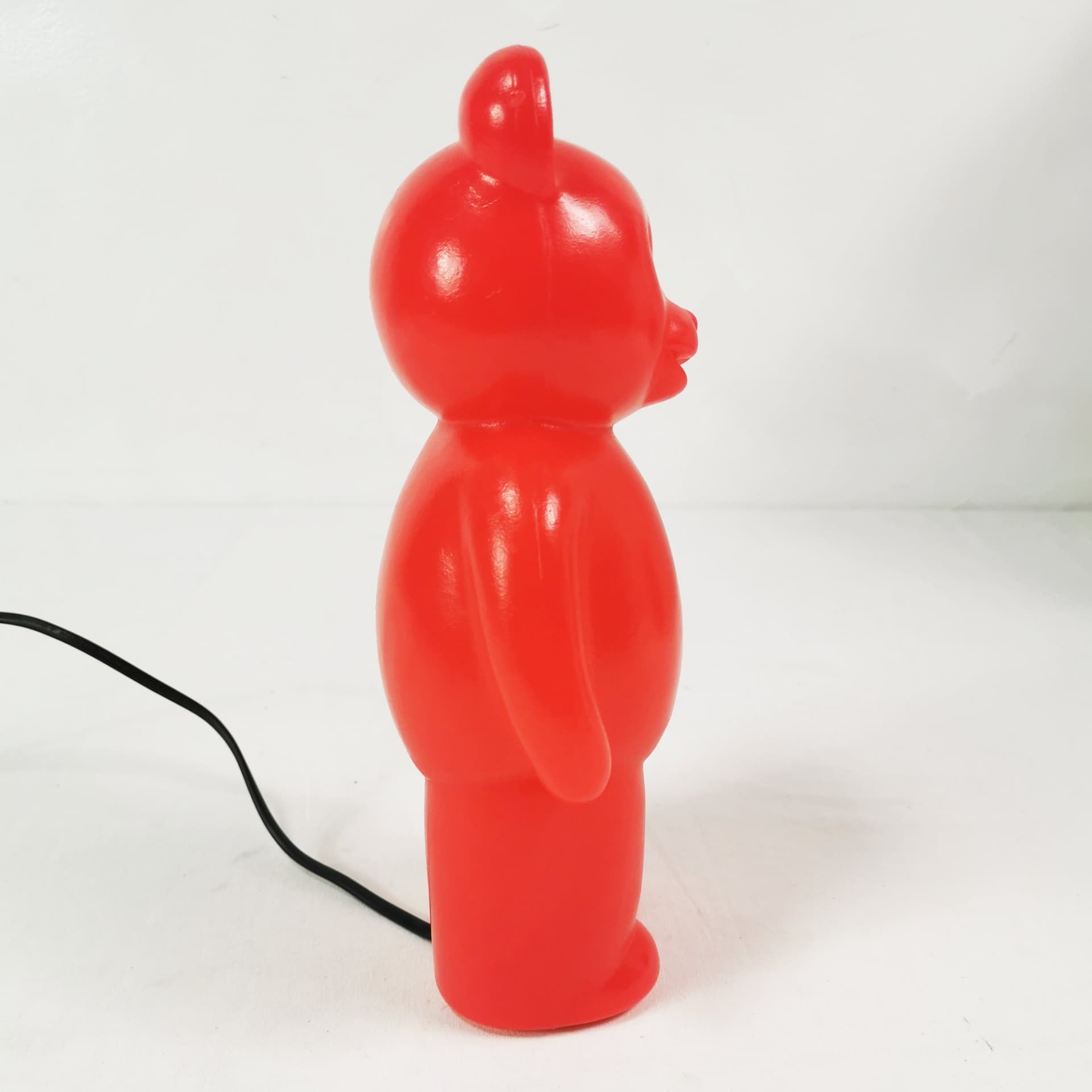 Lampka stołowa Miś, czerwony, plastik, Niemcy, lata 90. - 402756