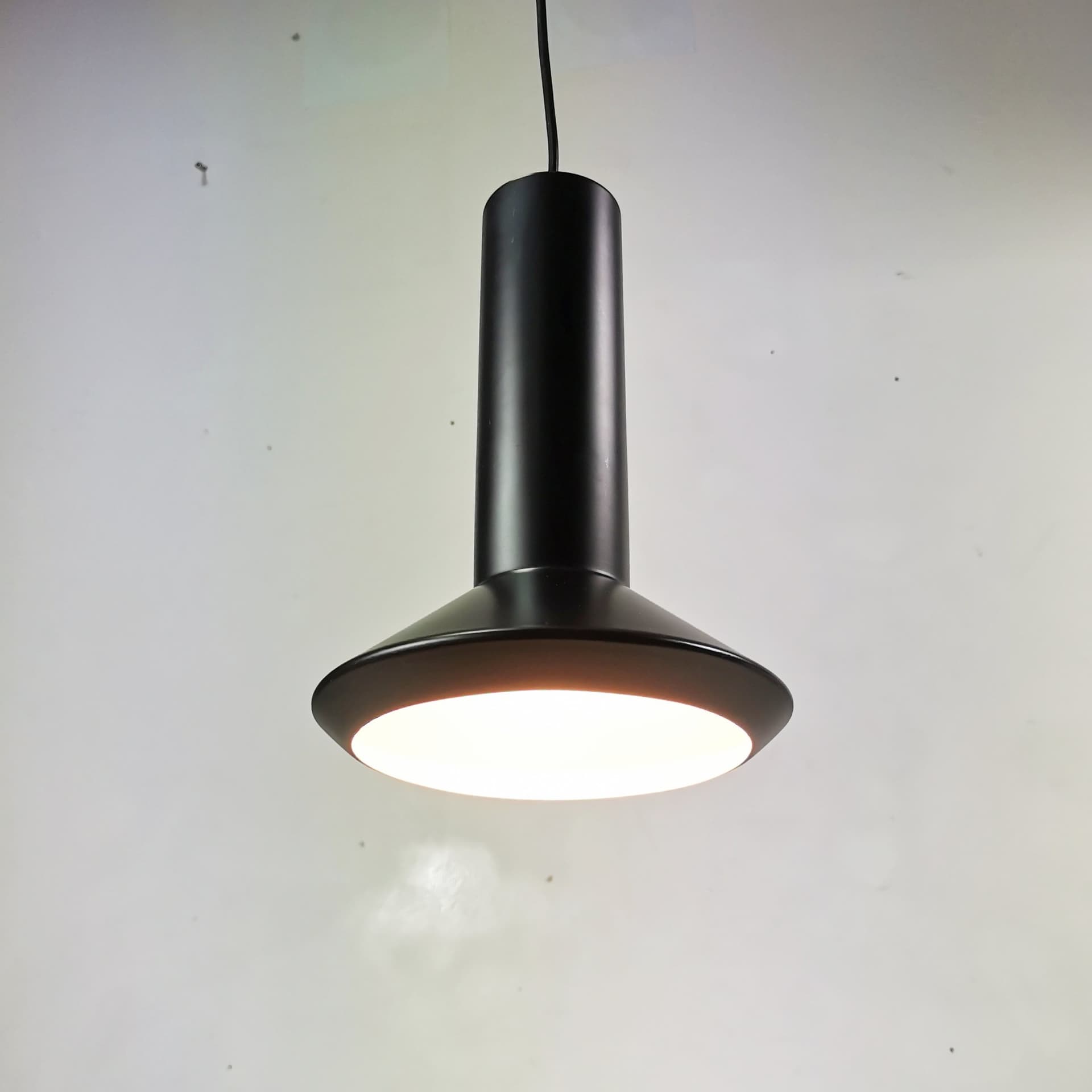 Pendant lamp Stavlampe, black metal, by S. Werner, Holmegaard, Denmark, 1970s. - 402801