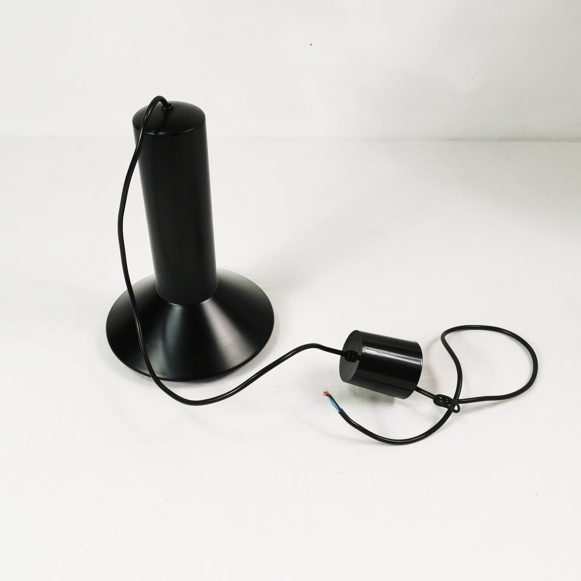 Pendant lamp Stavlampe, black metal, by S. Werner, Holmegaard, Denmark, 1970s. - 402793
