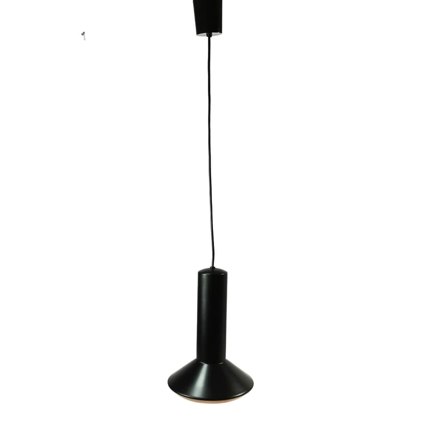 Lampa wisząca Stavlampe, metal czarny, proj. S. Werner, Holmegaard, Dania, lata 70.