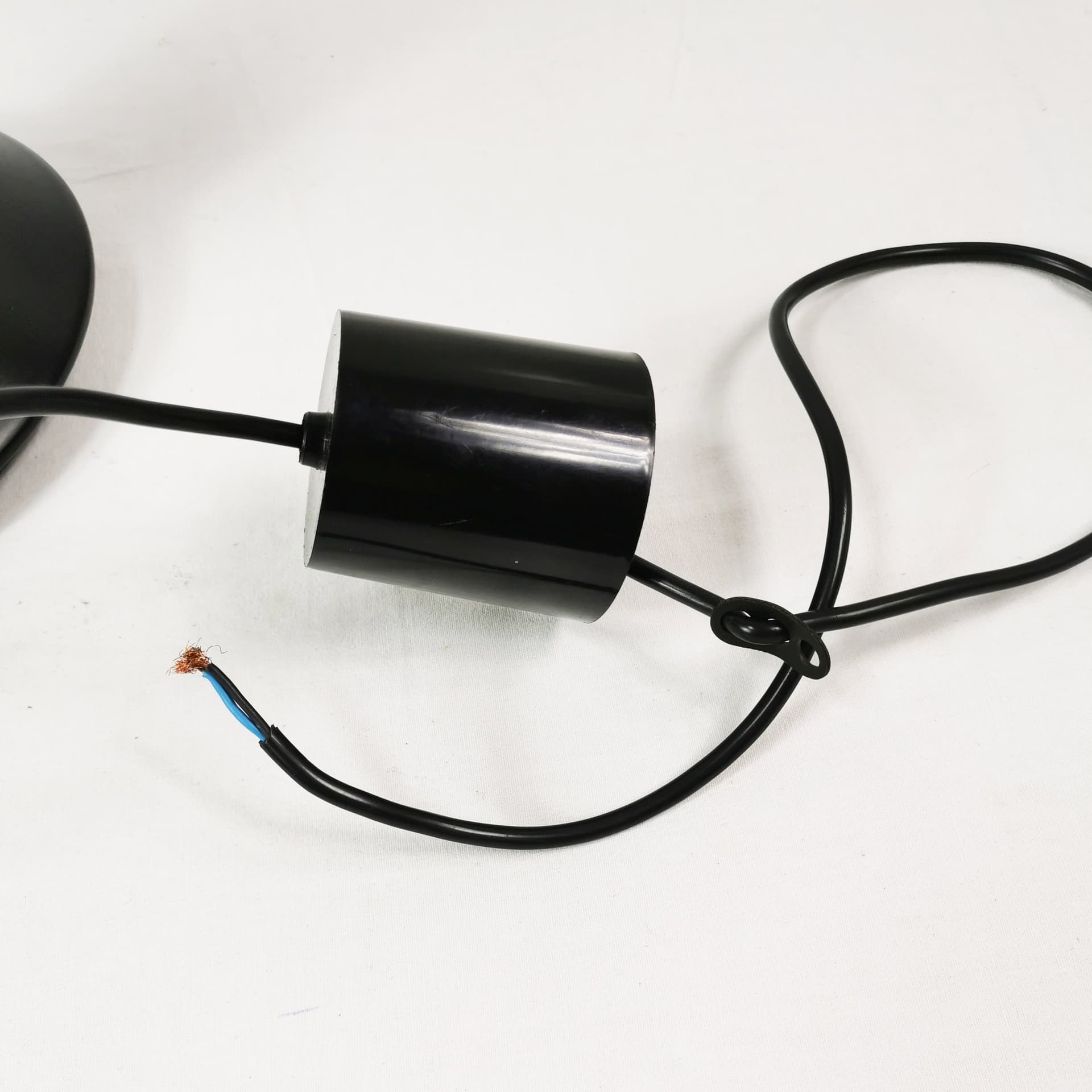 Pendant lamp Stavlampe, black metal, by S. Werner, Holmegaard, Denmark, 1970s. - 402803