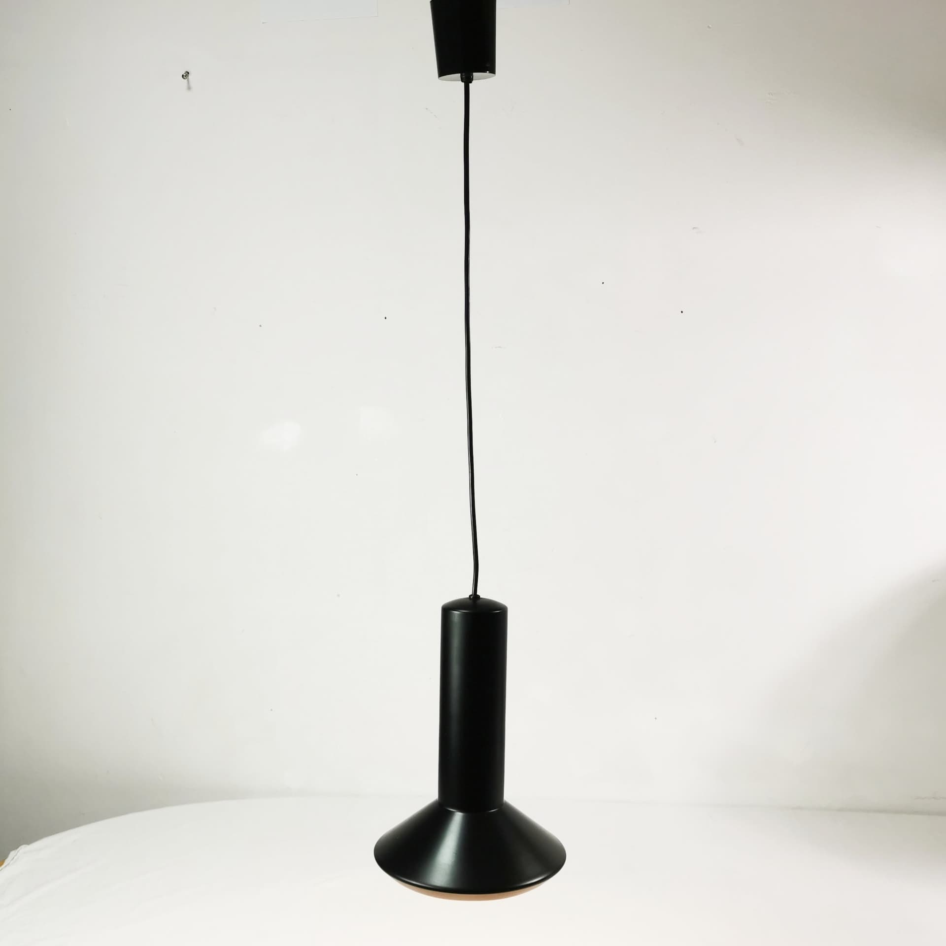 Pendant lamp Stavlampe, black metal, by S. Werner, Holmegaard, Denmark, 1970s. - 402791
