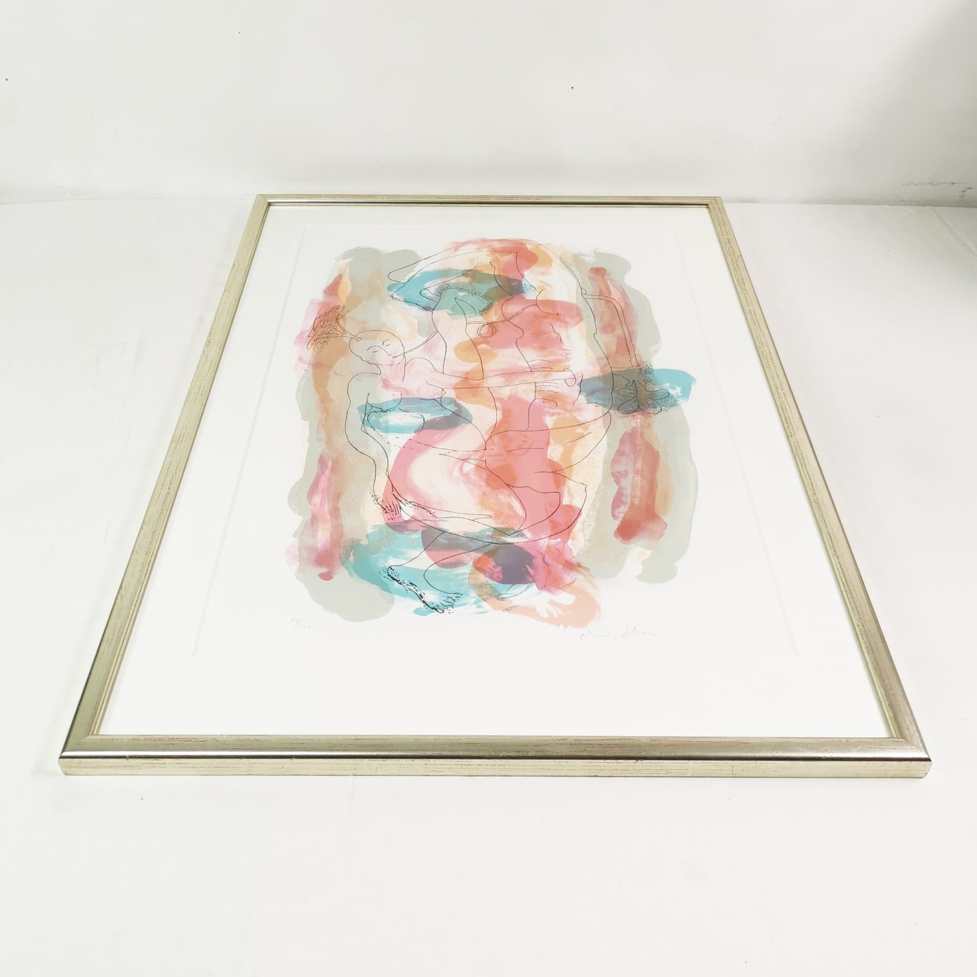 Color lithograph, 83x63 cm, multicolor paper, by D. Bloom, Denmark, 1980s. - 402822