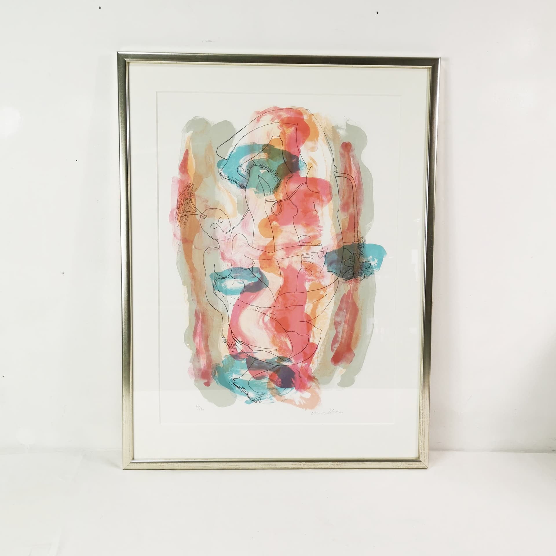 Color lithograph, 83x63 cm, multicolor paper, by D. Bloom, Denmark, 1980s. - 402819