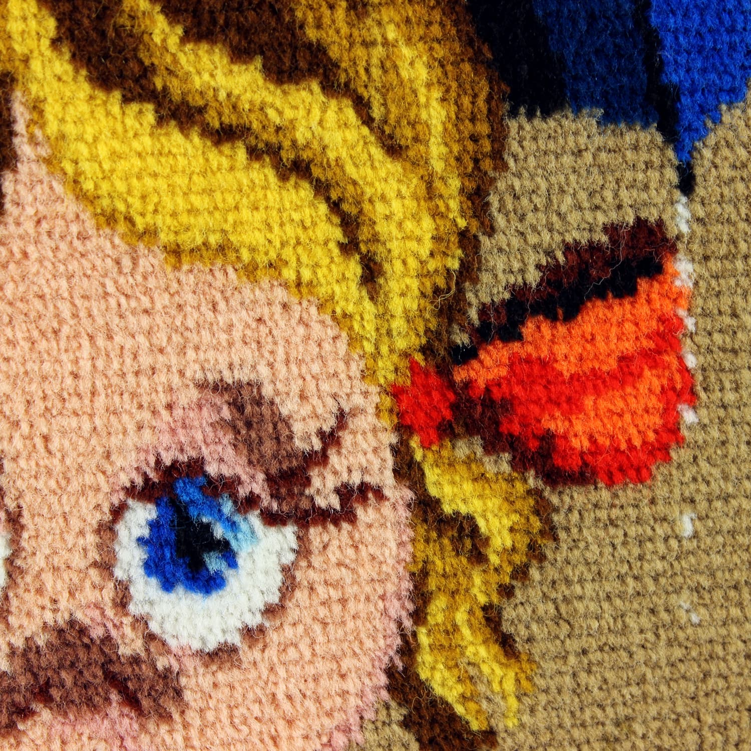 Decorative tapestry, multicolor, textile, light wood frame, Czechoslovakia, 1970s - 402864