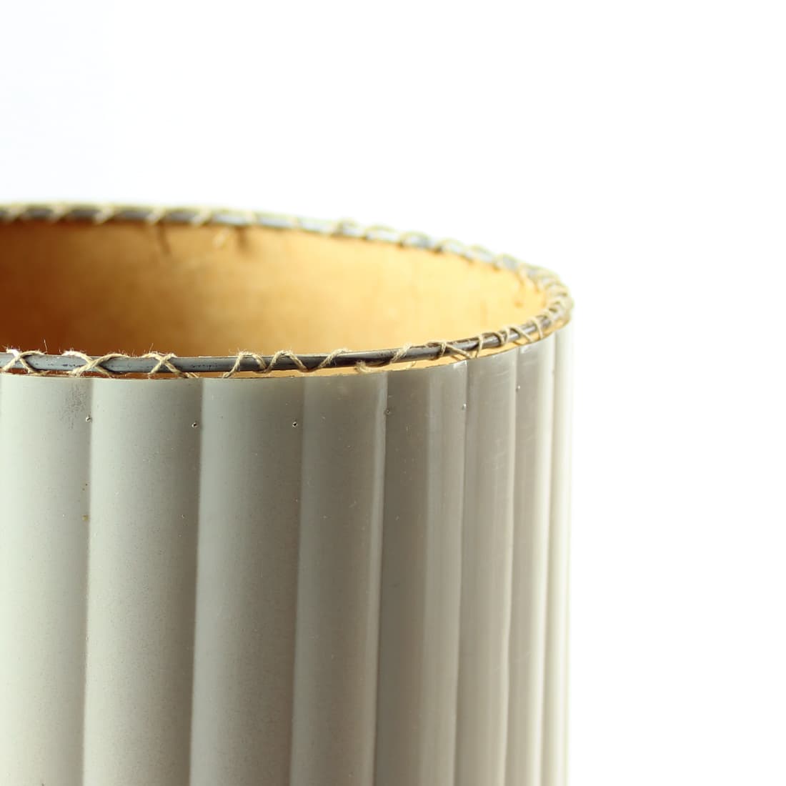 Floor lamp, beige plastic, black metal, Pokrok, Czechoslovakia, 1960s. - 402881