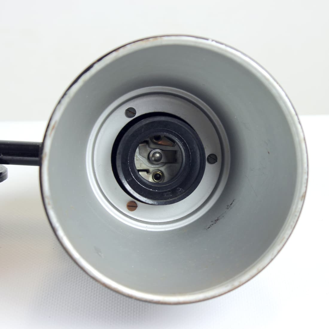 Wall lamp, black Bakelite, polished steel, Czechoslovakia, 1950s. - 402897