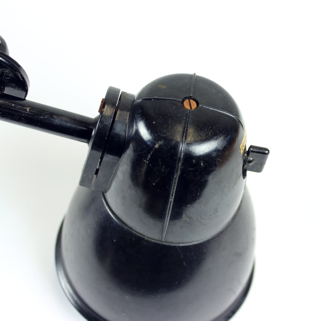 Wall lamp, black Bakelite, polished steel, Czechoslovakia, 1950s. - 402889