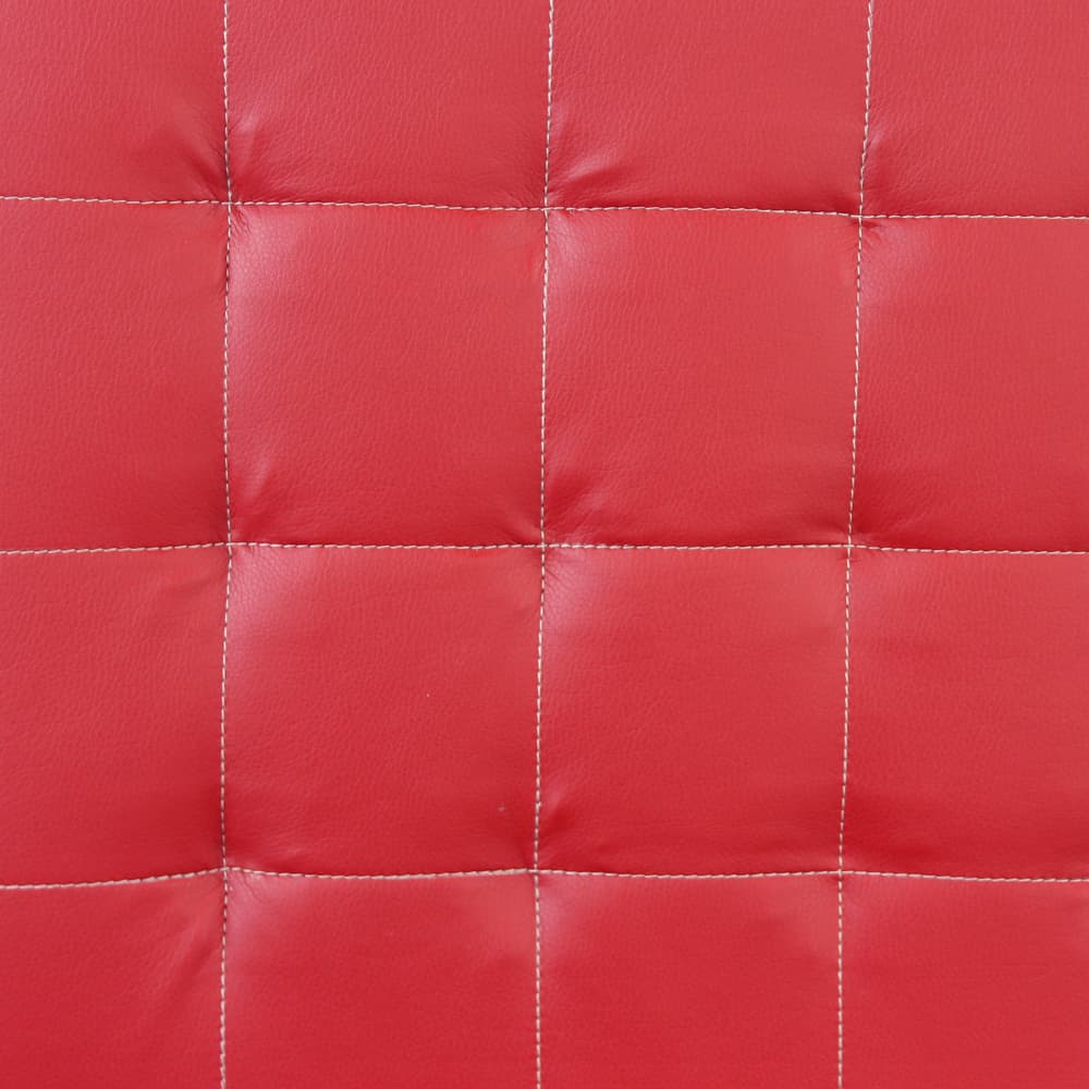 Armchair Bratislava, red faux leather, brown plywood, by L. Volák, Dřevopodnik Holešov, Czechoslovakia, 1960s. - 402915