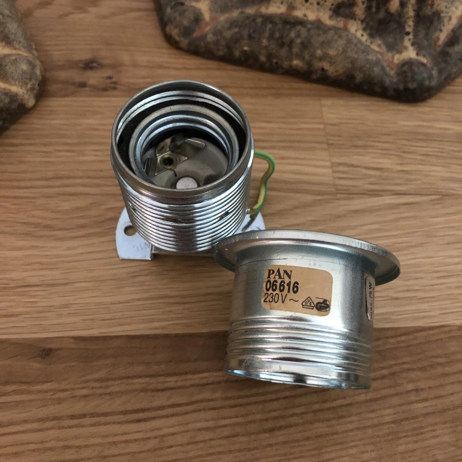 Pair of Fat Lava sconces, beige ceramics, PAN, Germany, 1970s - 29724