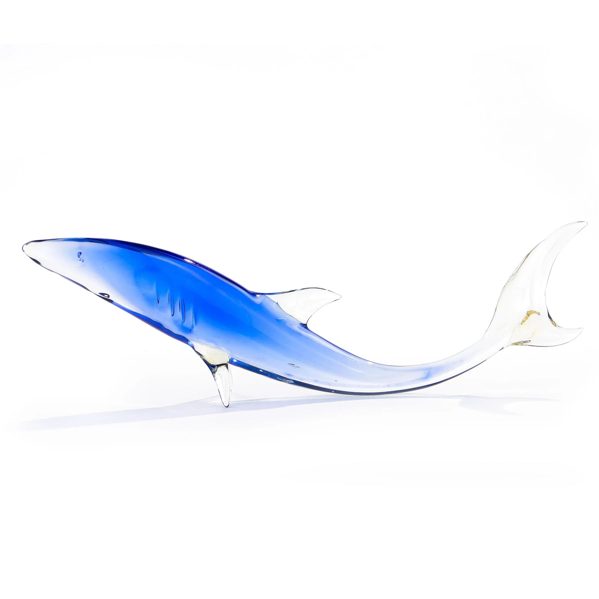 Figurka ryba, szkło niebieski, proj. M. Janků, Czechosłowacja, lata 60. - 29447
