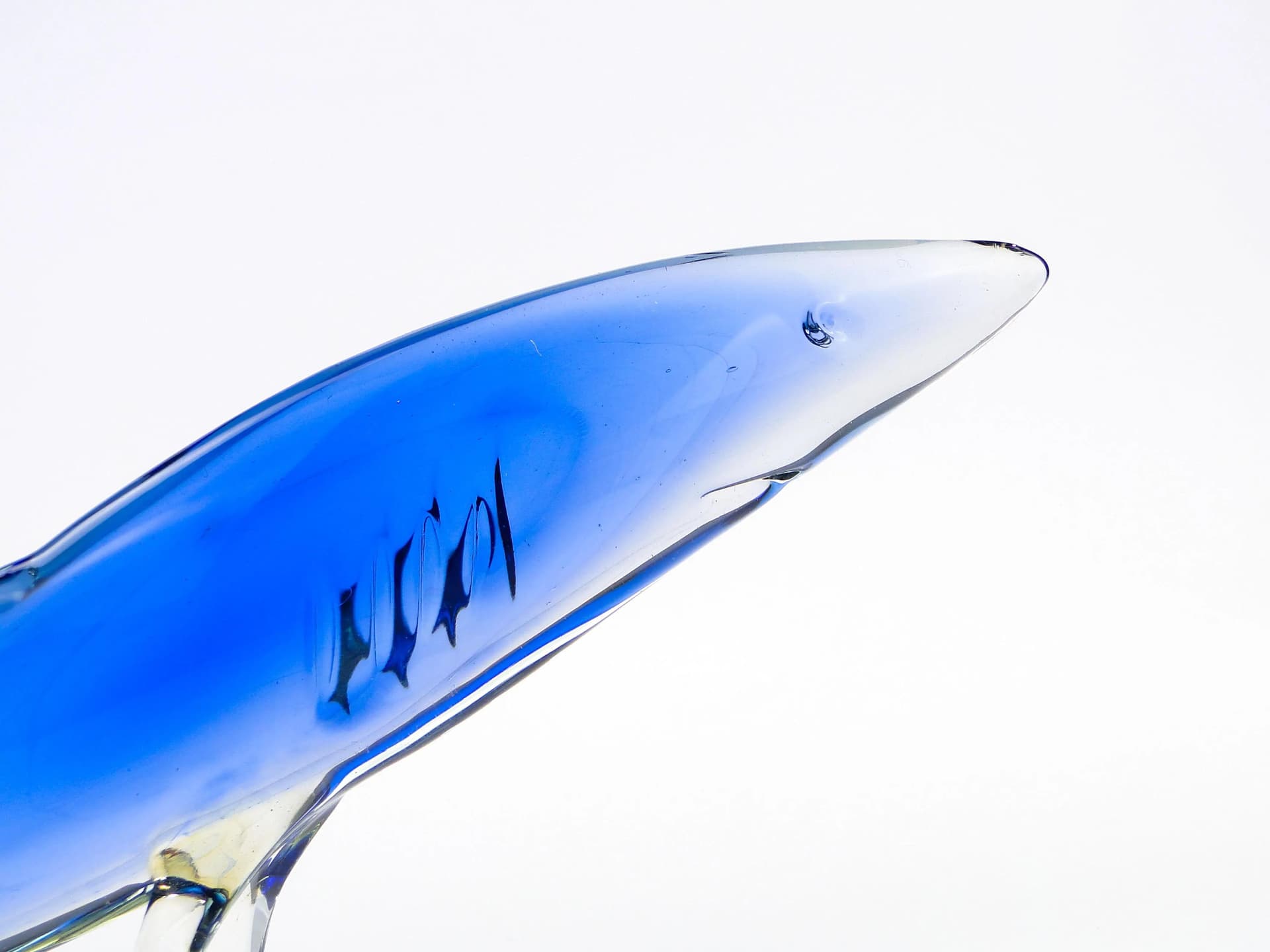Figurka ryba, szkło niebieski, proj. M. Janků, Czechosłowacja, lata 60. - 29453