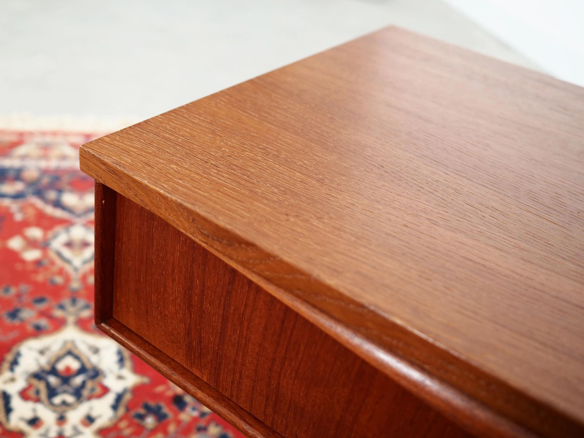 Lowboard, orange teak, Denmark, 1970s. - 29536