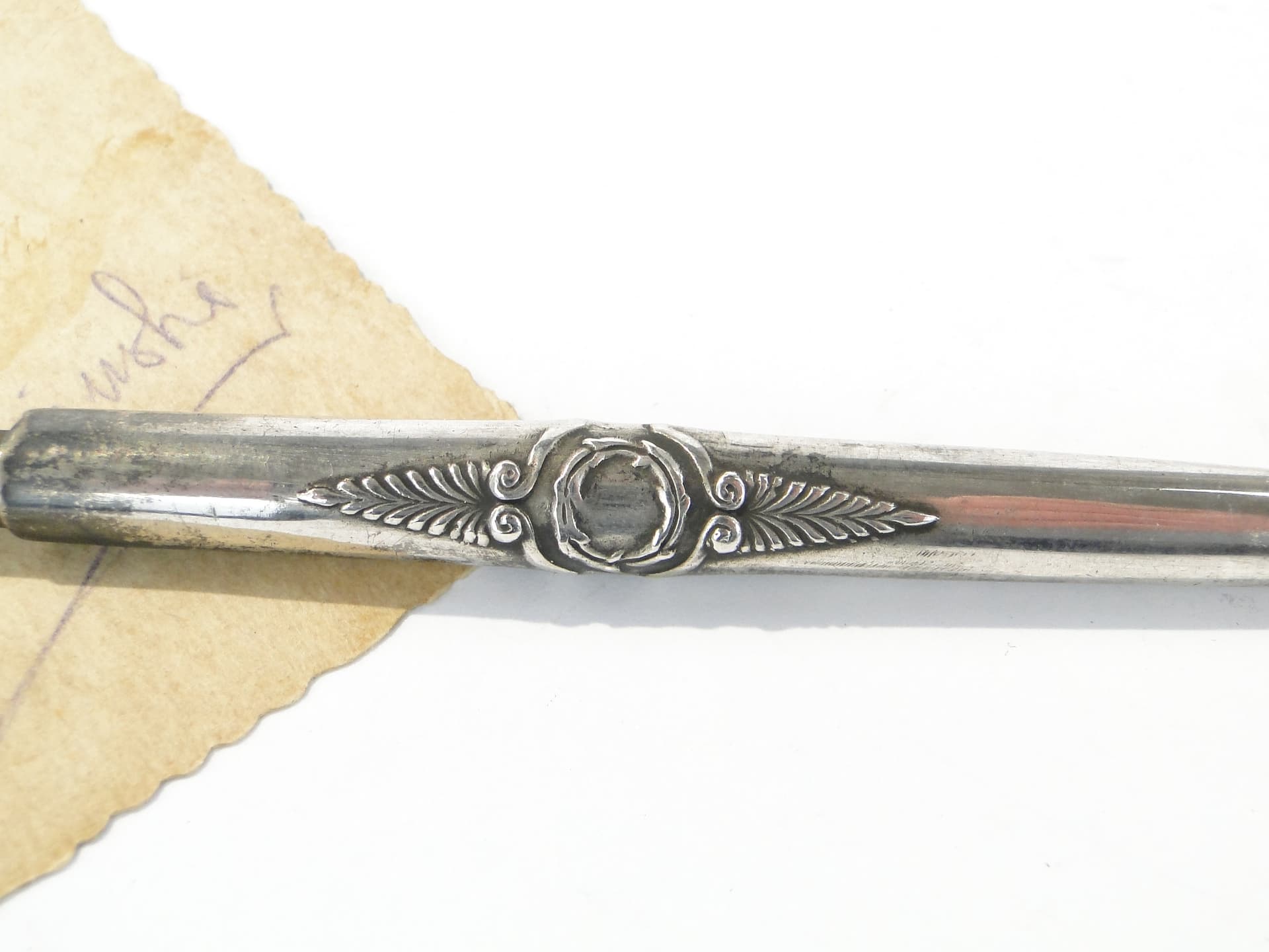 Pióro do kaligrafii, Neo-Louis XVI, srebro srebrny, metal brązowy, Francja, początek XX w. - 404909