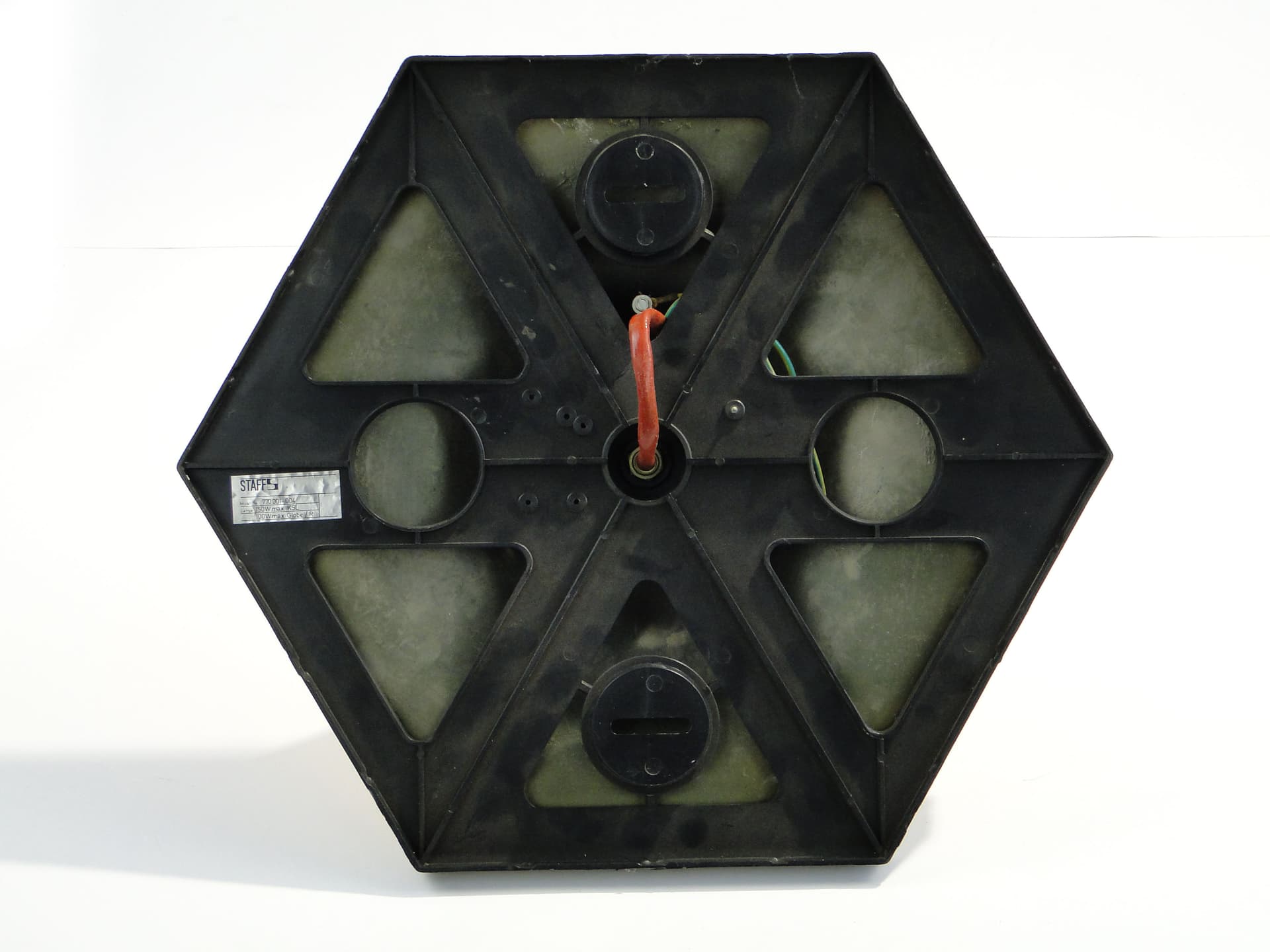 Plafon Saturno, złoty, mosiądz, proj. K. Motozawa, Staff Leuchten, Niemcy, lata 70. - 3516