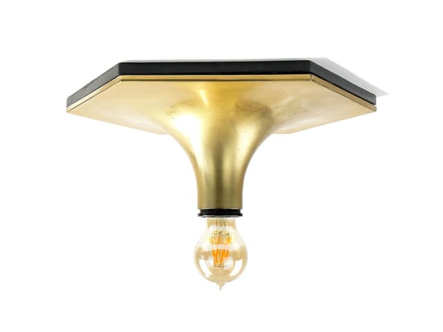 Plafon Saturno, złoty, mosiądz, proj. K. Motozawa, Staff Leuchten, Niemcy, lata 70. - WYMIARY