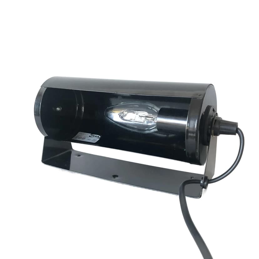 Kinkiet ścienny metalowy czarny V413 21x11 cm, IKEA, Szwecja lata 80.