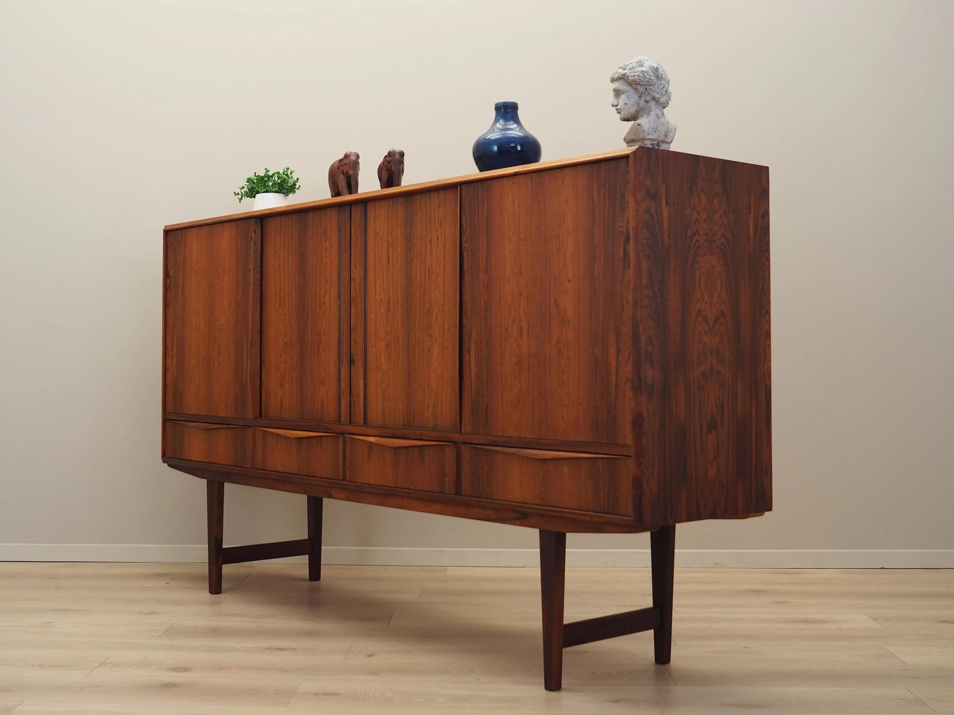 Highboard, palisander brązowy, proj. E.W. Bach, Dania, lata 60. - 29507