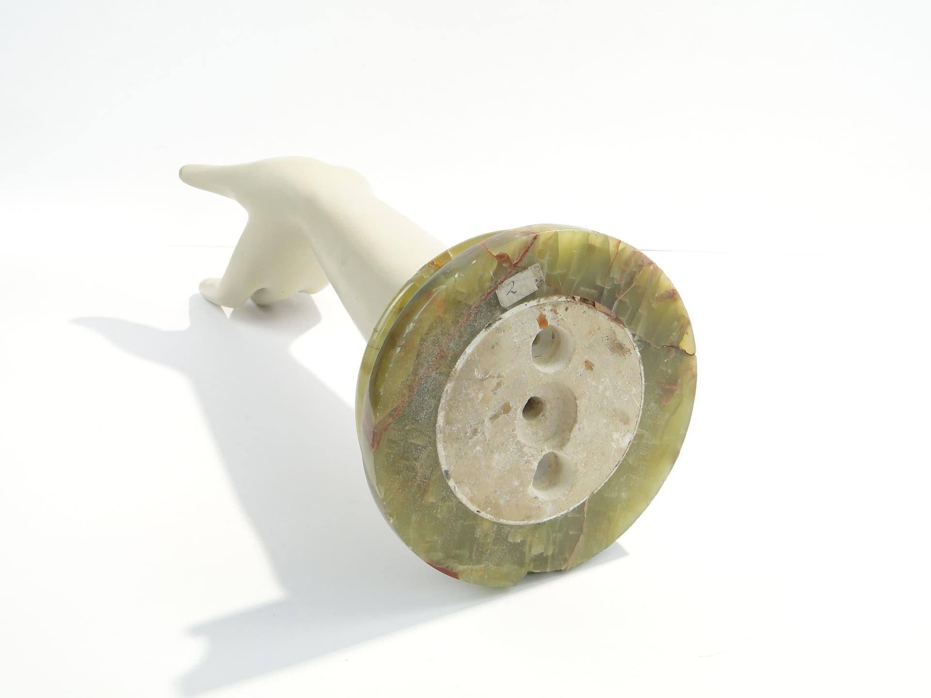 Postument na biżuterię, art déco, kość słoniowa, onyks zielony, Francja, lata 20. - 3540