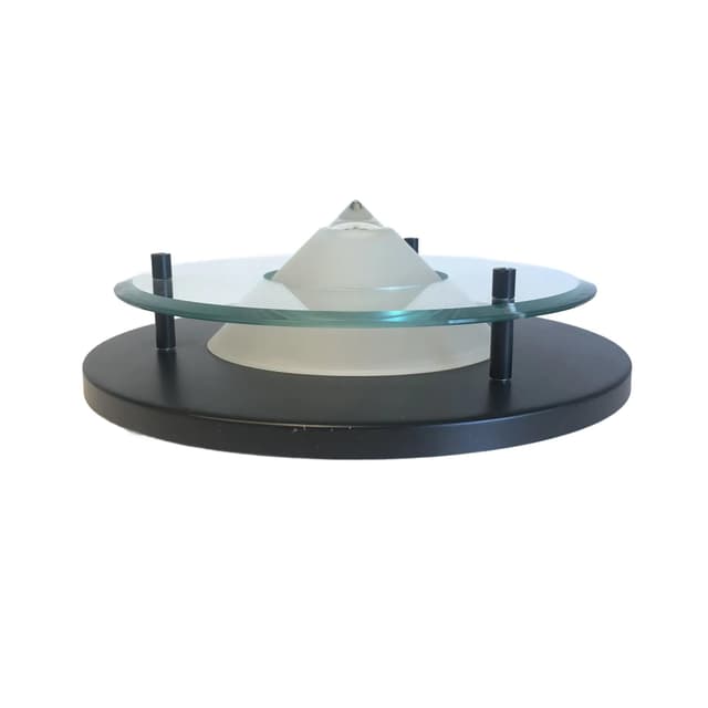 Black Modernist Ceiling Lamp, Hustadt Leuchten, Germany, 1980s - DIMENSION