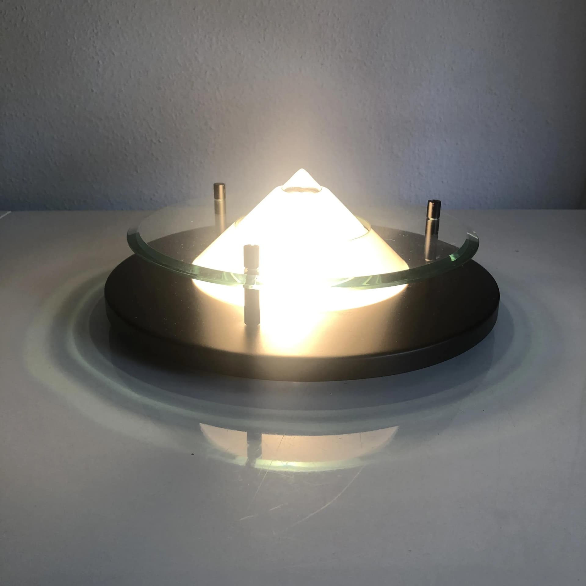 Black Modernist Ceiling Lamp, Hustadt Leuchten, Germany, 1980s - 29978