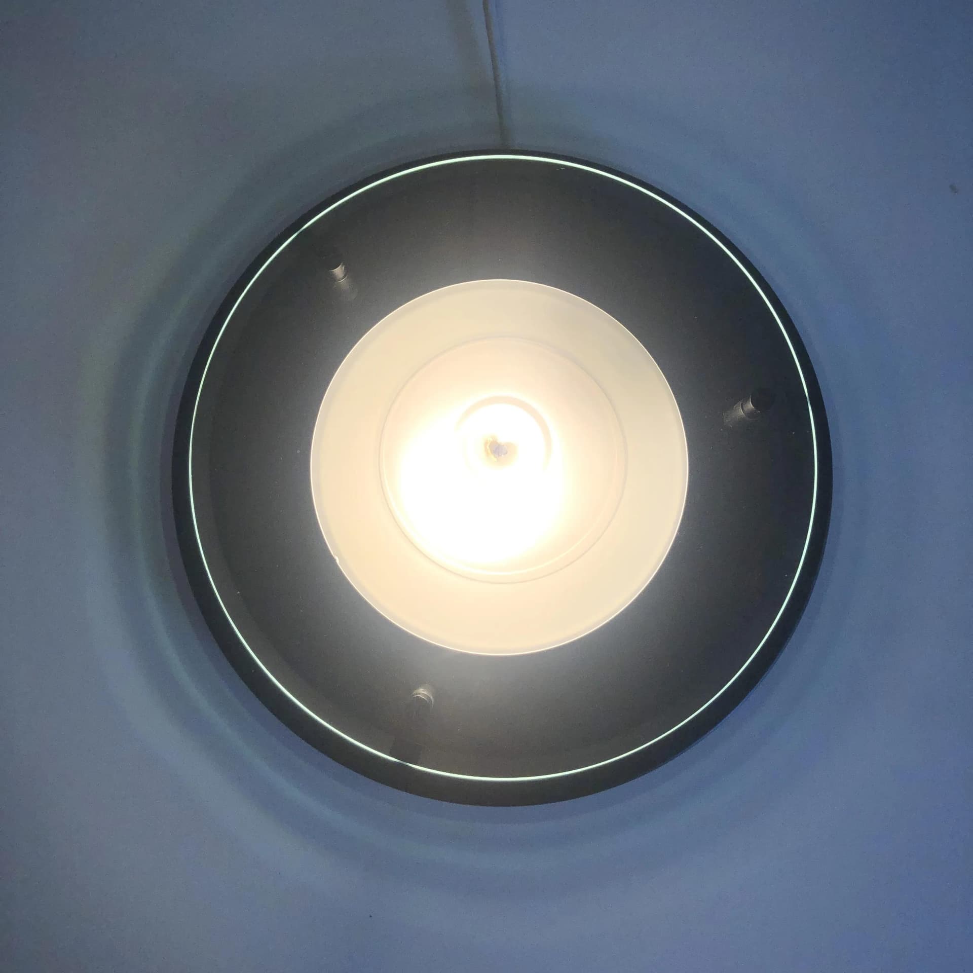 Black Modernist Ceiling Lamp, Hustadt Leuchten, Germany, 1980s - 29982