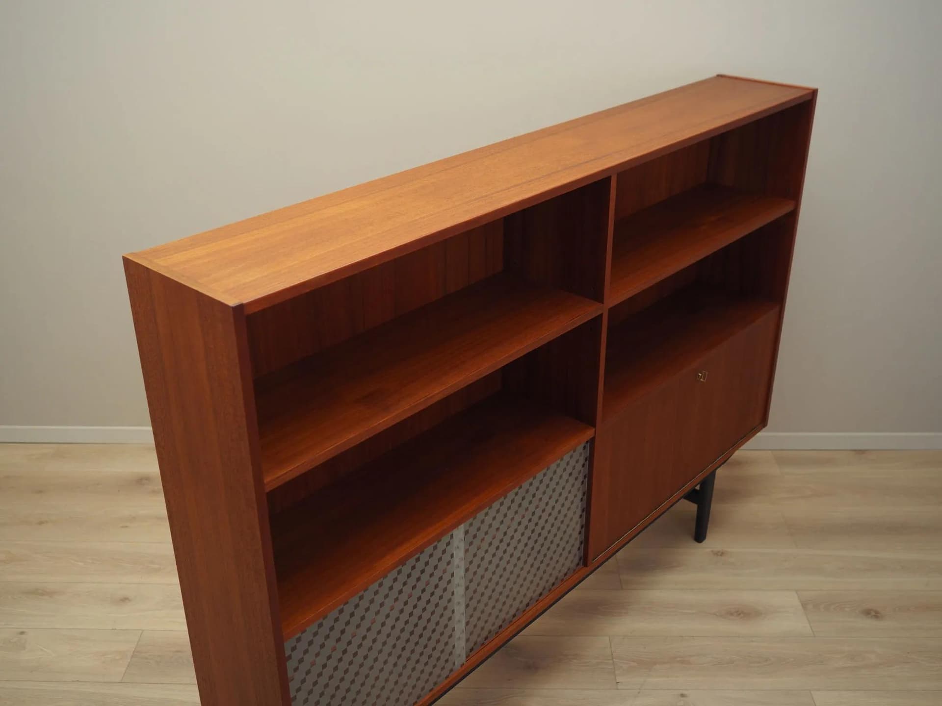 Bookcase, brown teak, Denmark, 1970s - 29825