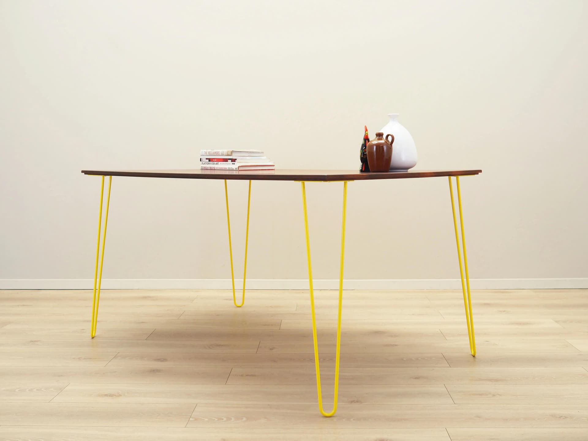 Biurko, palisander brązowy, metal żółty, C.F.C. Silkeborg, Dania, lata 70. - 29798