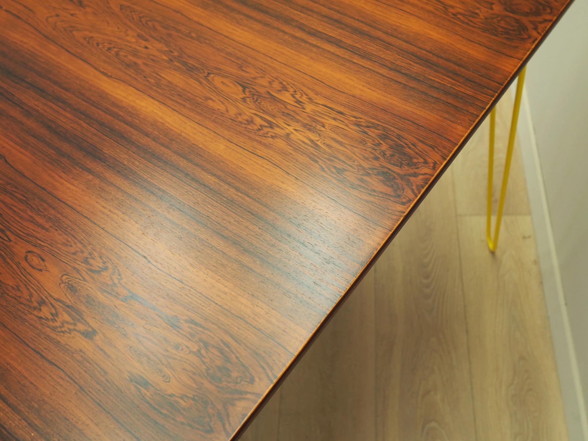 Biurko, palisander brązowy, metal żółty, C.F.C. Silkeborg, Dania, lata 70. - 29802