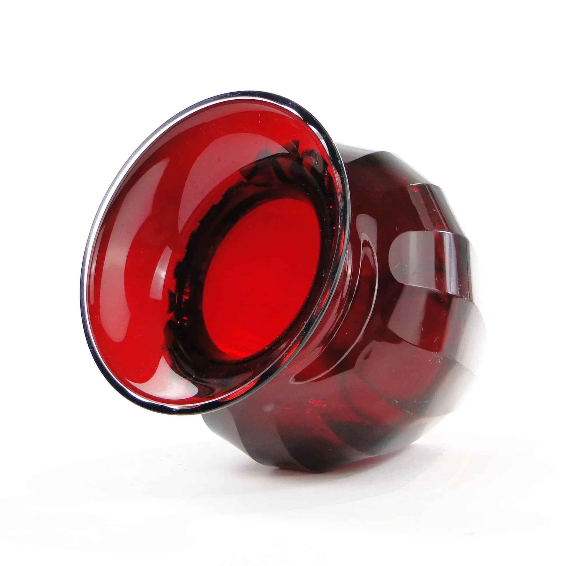 Wazon, Art déco, czerwony, szkło kryształowe, Czechy, lata 20. - 30093