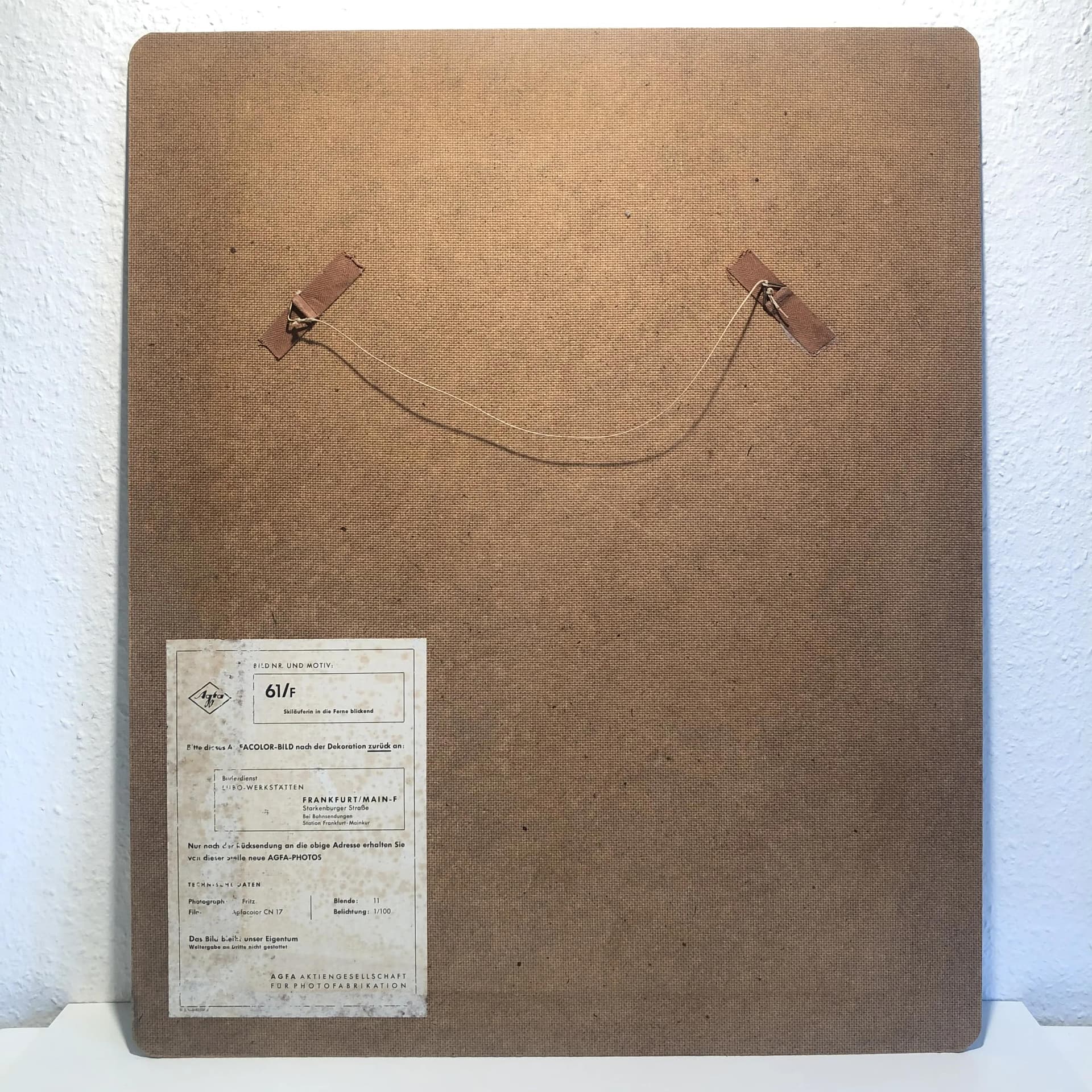 Reklama ścienna Agfacolor, biała, drewno, Niemcy, lata 60. - 29965