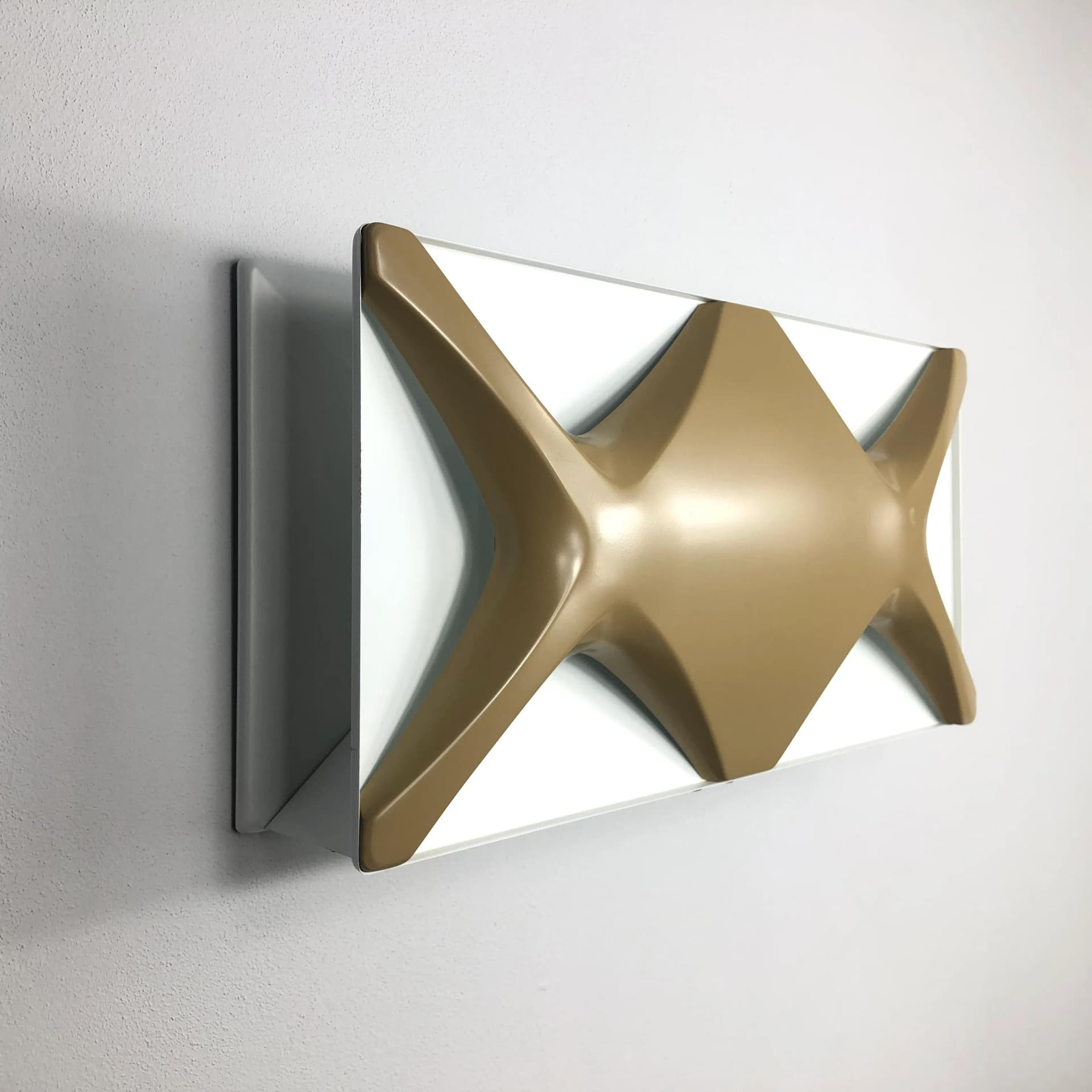 Wall lamp, cappuccino, metal, by K. Link, Neuhaus Leuchten, Germany, 1970s. - 30265