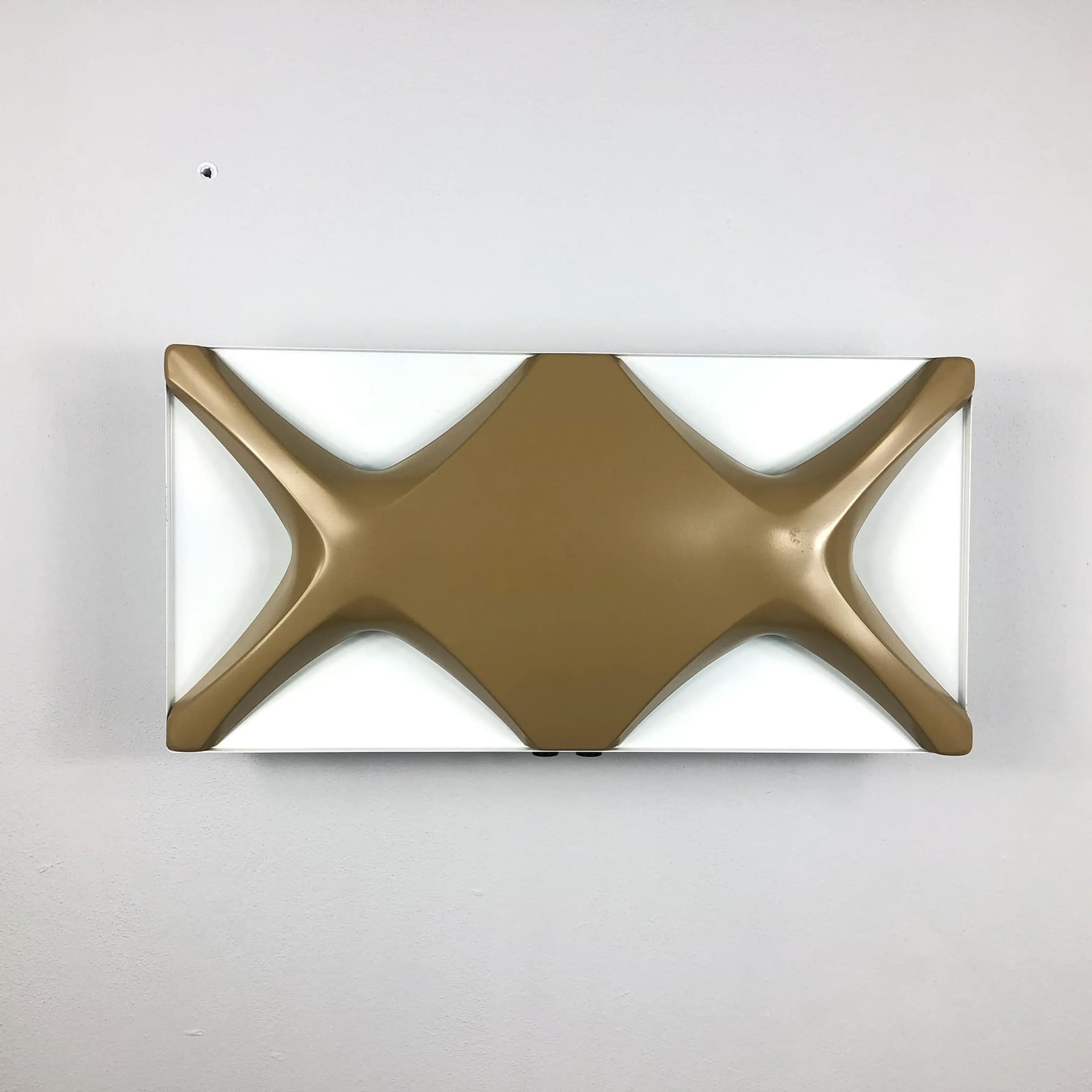 Wall lamp, cappuccino, metal, by K. Link, Neuhaus Leuchten, Germany, 1970s. - 30267