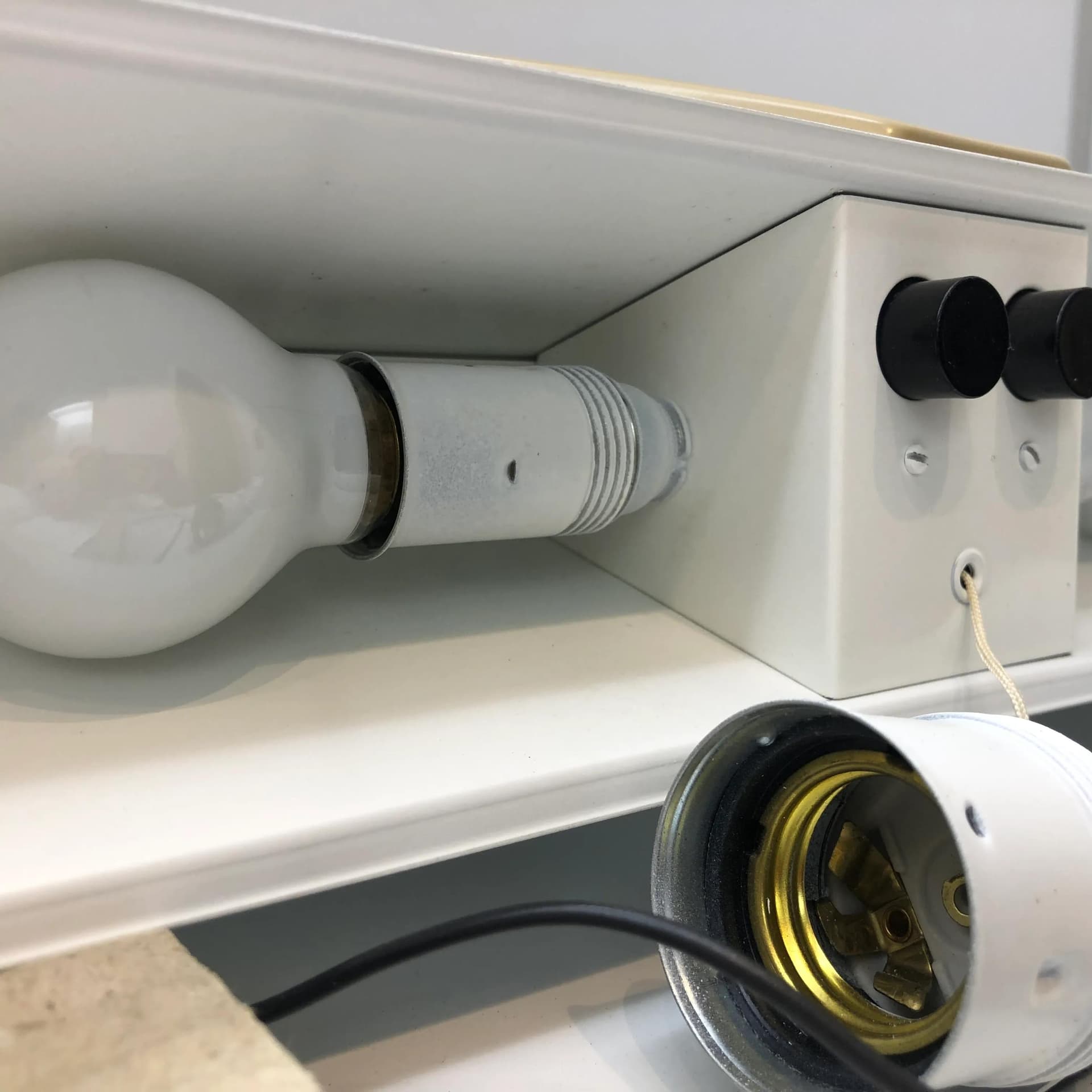 Wall lamp, cappuccino, metal, by K. Link, Neuhaus Leuchten, Germany, 1970s. - 30270