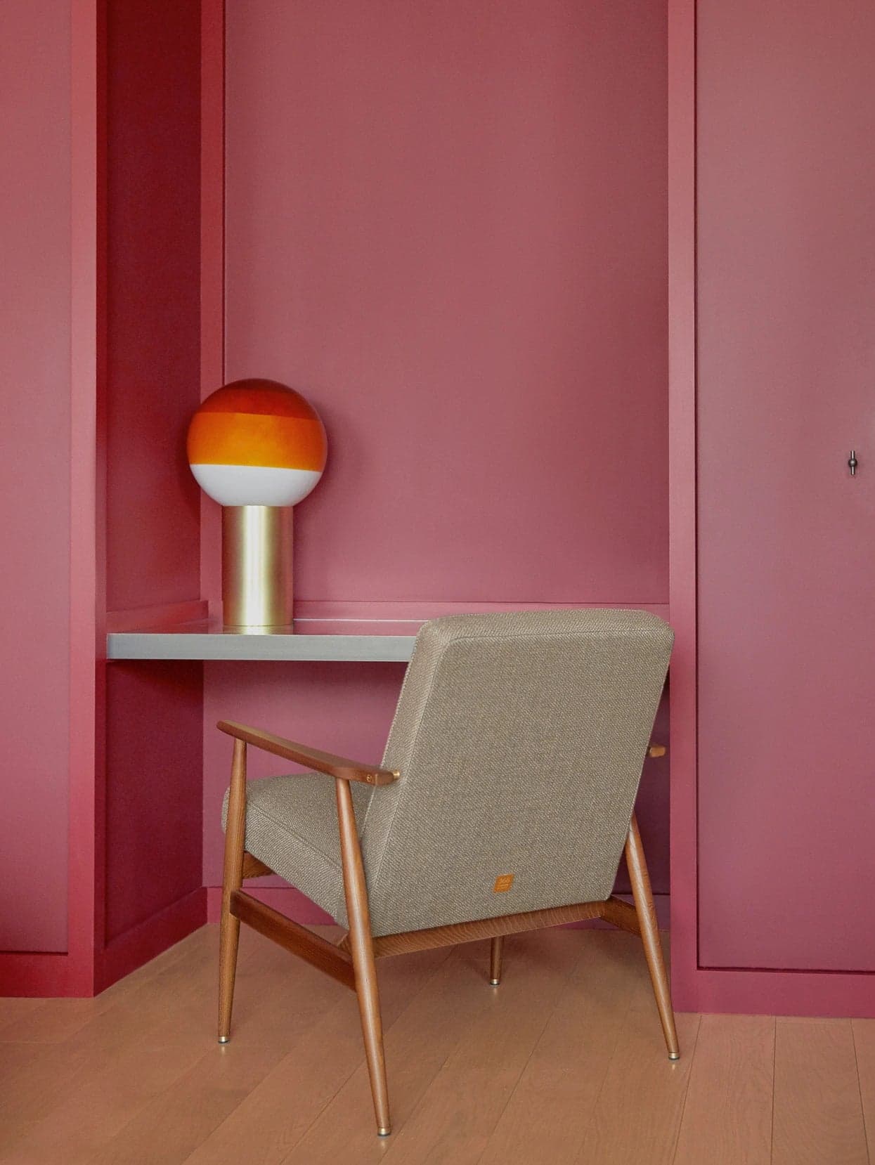 Fotel Fox, Boucle Beige, jesion 03 Dark, 366 Concept - 30147