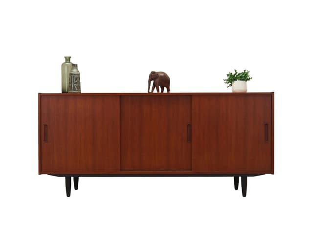 Sideboard, teak brązowy, Dania, lata 70. - WYMIARY