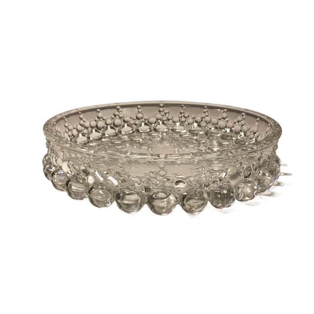 Bowl Bubble, transparent glass, for Walther Glas, Germany, 1970s. - DIMENSION