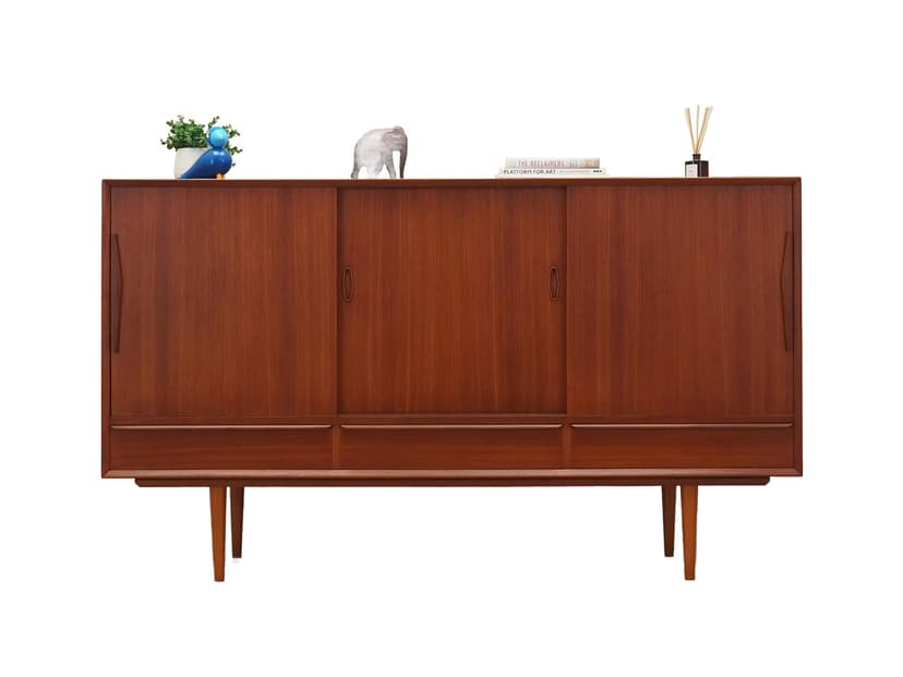 Highboard, teak brązowy, Dania, lata 60.