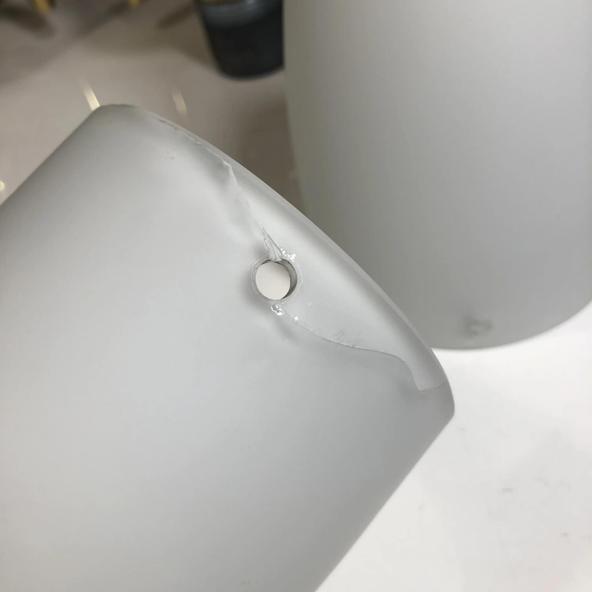 Pair of wall sconces Space Age, gilded brass, glass, Germany, 1970s. - 30249