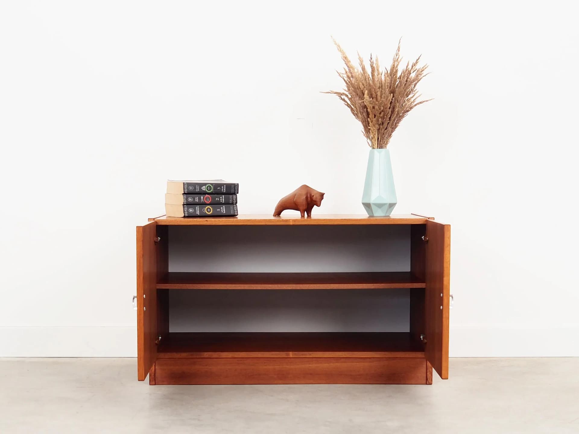 Cabinet, orange teak, Denmark, 1970s. - 30097