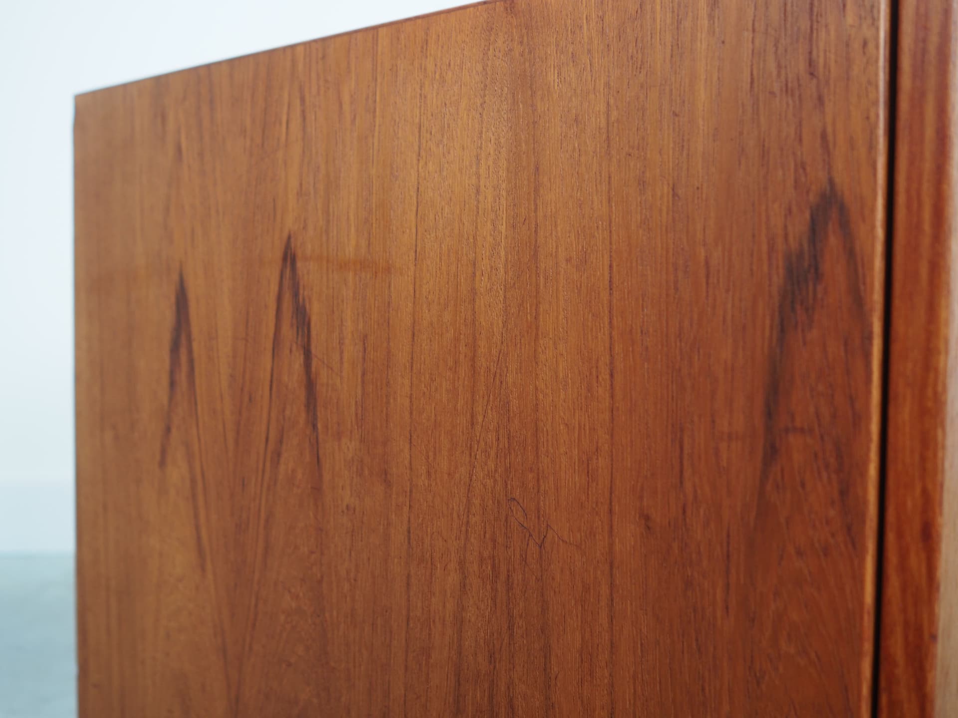 Cabinet, orange teak, Denmark, 1970s. - 64625