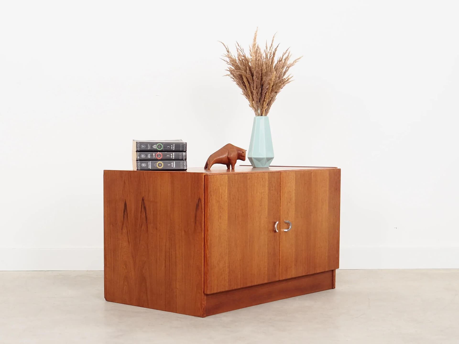 Cabinet, orange teak, Denmark, 1970s. - 30098