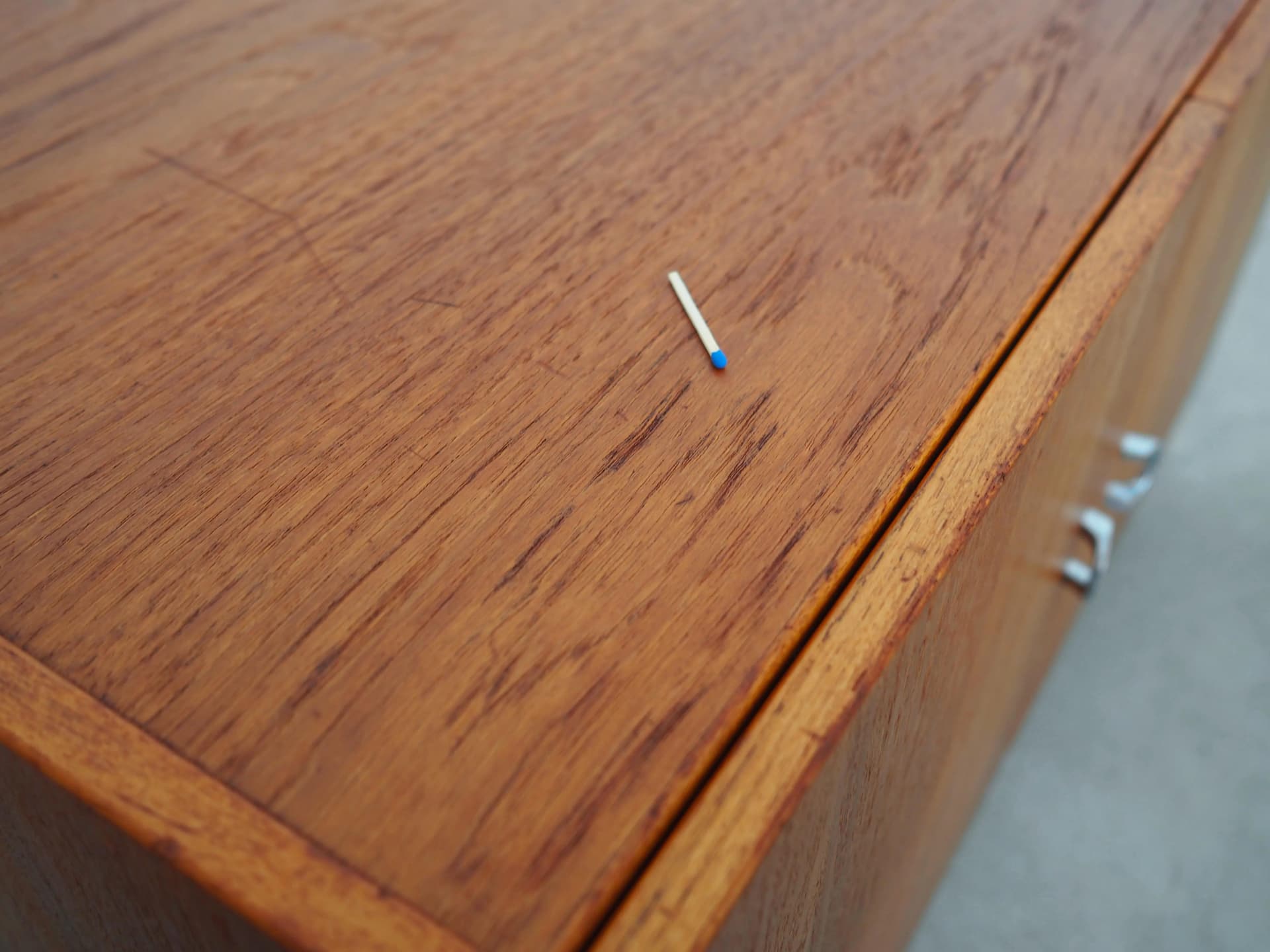 Cabinet, orange teak, Denmark, 1970s. - 30103
