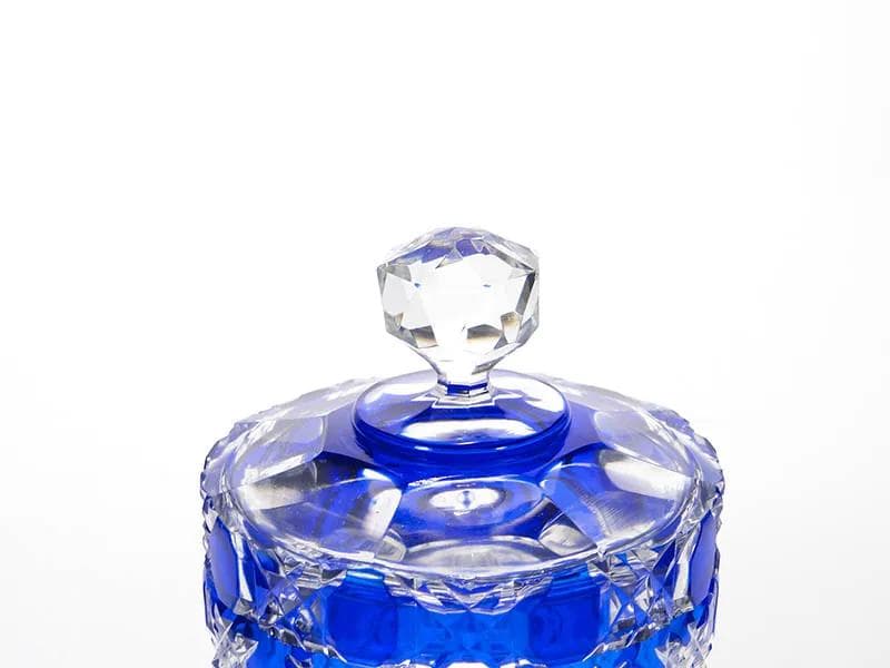 Lidded container, transparent crystal, Austria, 1920s - 30294